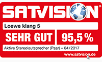Loewe klang 5 im SATVISION Test mit Bestnote: sehr gut Loewe klang 5 im SATVISION Test mit Bestnote: sehr gut