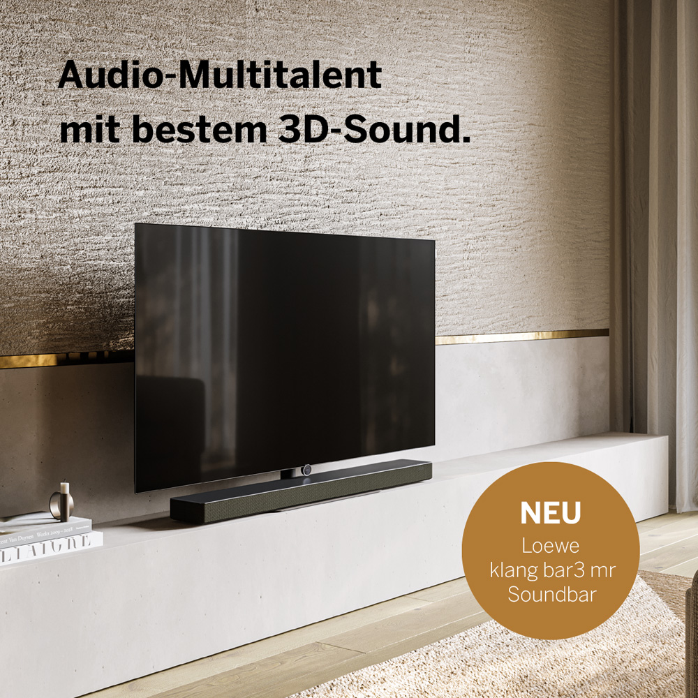 Loewe klang bar3 mr - Audio-Multitalent mit bestem 3D-Sound.
